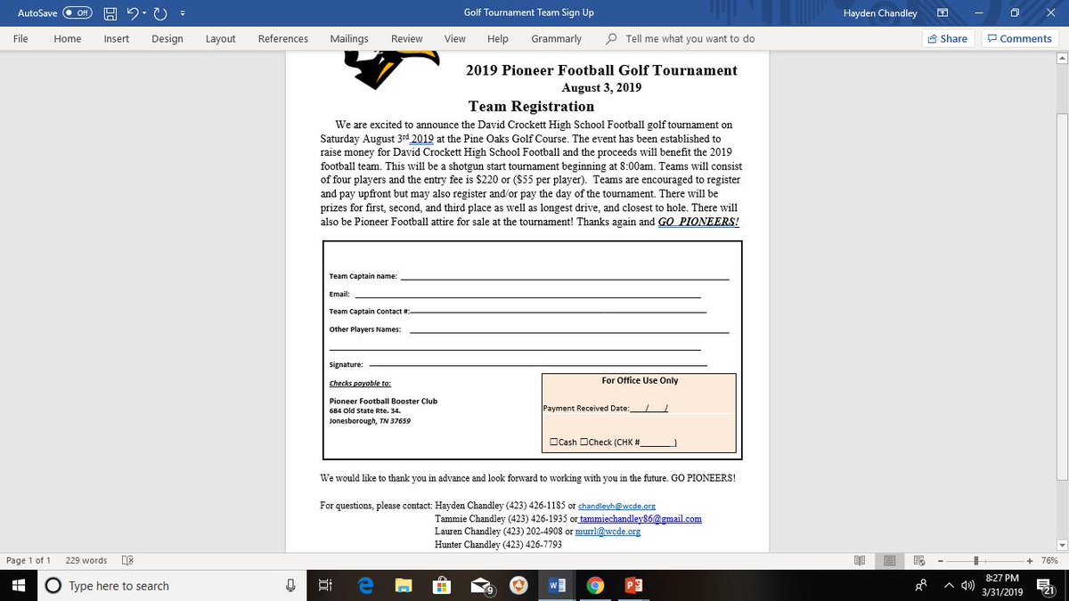 David Crockett HS Football tweet media