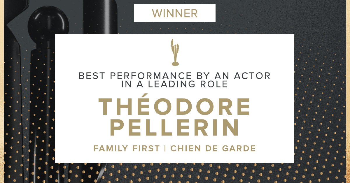 The winner for Performance by an Actor in a Leading Role is Théodore Pellerin for #FamilyFirst. Congratulations! @AXIAFilms #CdnScreenAwards