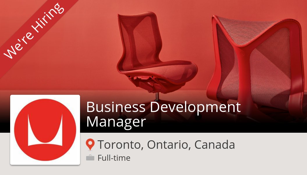 #HermanMiller is hiring! #Business #Development Manager in #TorontoOntarioCanada, apply now! #job workfor.us/hermanmiller/h…