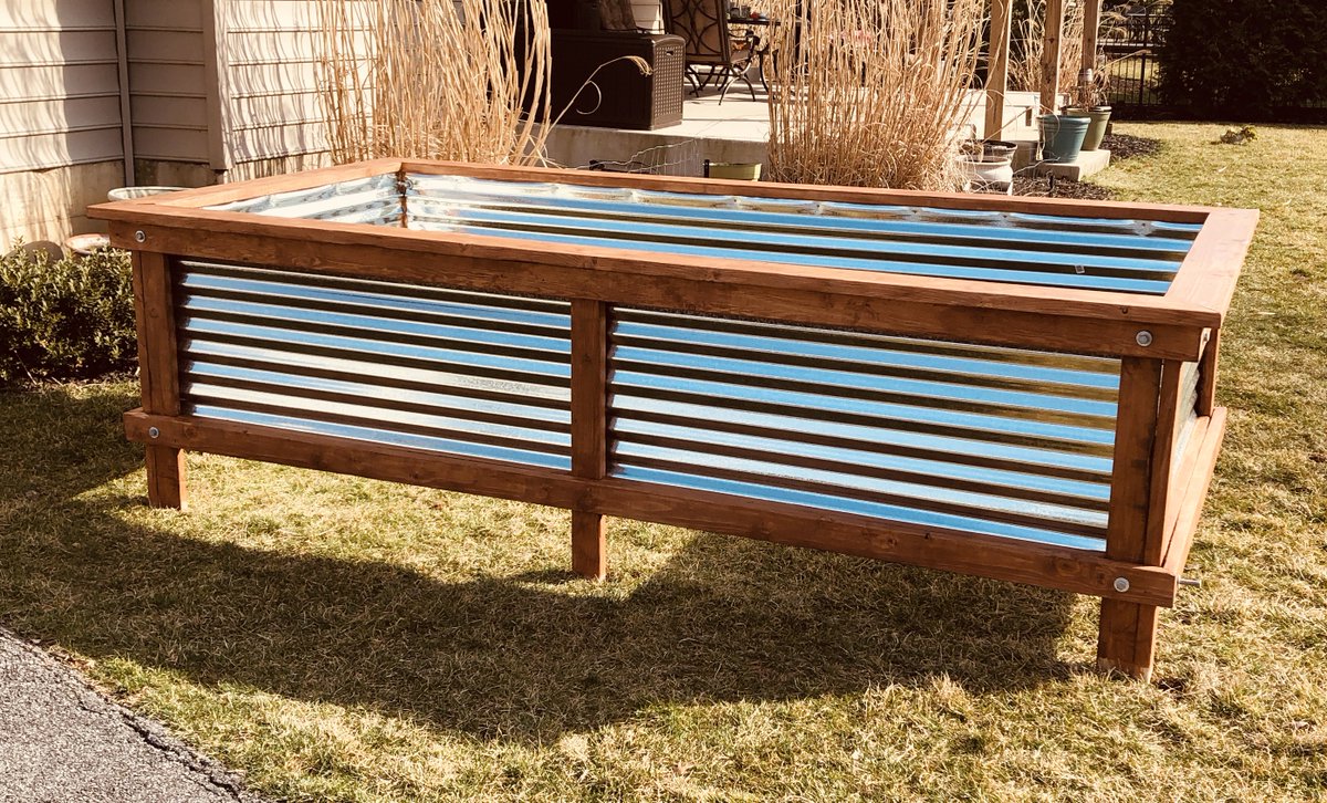 mobileoverlord's tweet image. Made great progress on the raised bed for my @farmbotio this weekend. Need to dig some holes to sink the legs into the ground and fill it with some dirt. Then I can mount the tracks and move onto the really fun part, playing with robots! #NervesProject