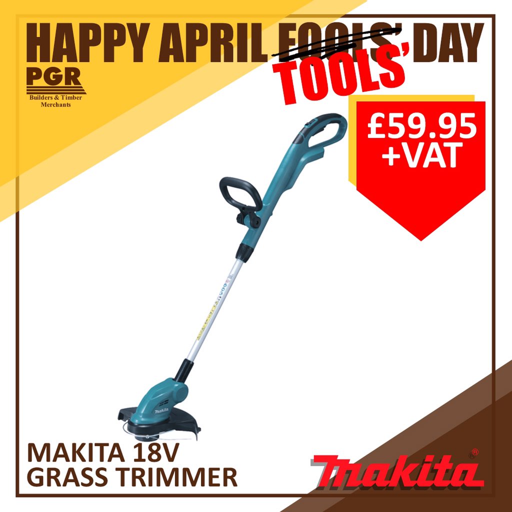 PGRtimber's tweet image. Forget April Fools&apos; Day, we&apos;re celebrating April Tools&apos; Day!
Get your garden in shipshape for Summer with these @MakitaUK garden tools - don&apos;t be a fool, call your local branch or 01268 334455 today! *While stocks last* #AprilFools #AprilTools