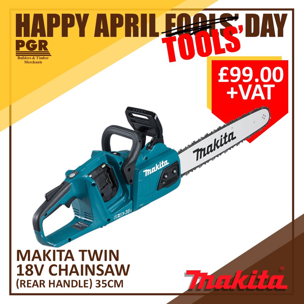 PGRtimber's tweet image. Forget April Fools&apos; Day, we&apos;re celebrating April Tools&apos; Day!
Get your garden in shipshape for Summer with these @MakitaUK garden tools - don&apos;t be a fool, call your local branch or 01268 334455 today! *While stocks last* #AprilFools #AprilTools