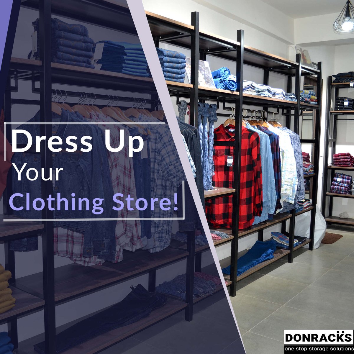DonracksIndia's tweet image. Fashion Is All About Appearances! Grab your customers’ attention with attractive displays using #textileracks from #DonRacks in your retail clothing store. Call us today and watch your merchandise fly off the shelves! For more details, visit bit.ly/2SIJDao
