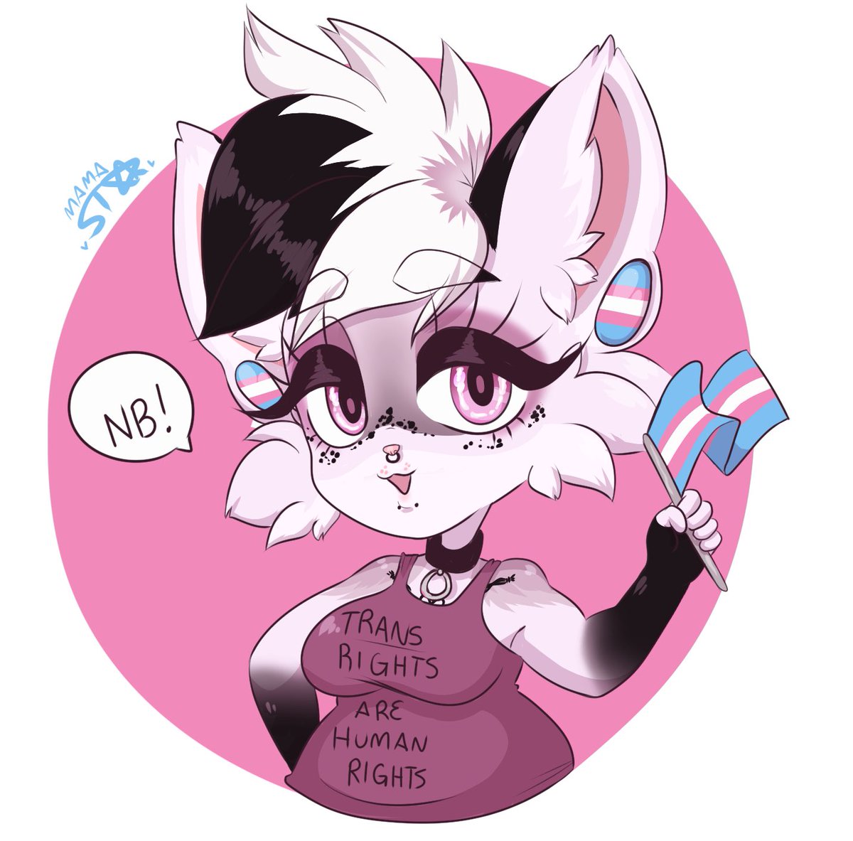circcubus's tweet photo. Happy (slightly belated) #TDOV2019 !
From everyone’s favorite non binary red panda mom.
#TransDayOfVisbility #TDOV19 https://t.co/mVi0KqZOKQ