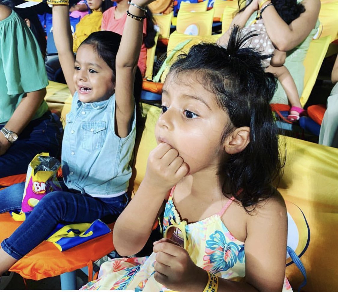 harbhajan_singh's tweet photo. Cubs supporting the lions 🦁 @ChennaiIPL @IPL https://t.co/ygmGYRJCb5