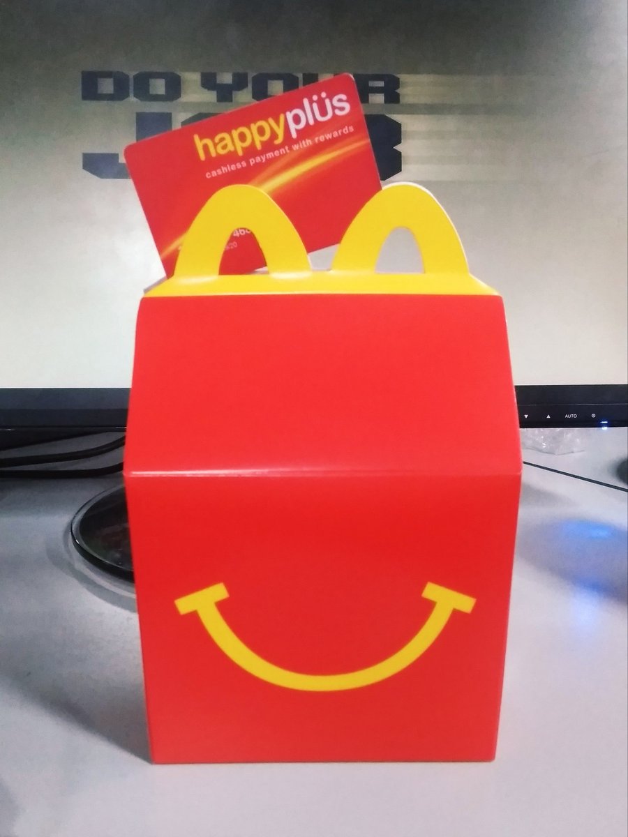 johnnytalker's tweet photo. Just in: Starting April 1, you can now use your Happy Plus card to buy a McDonald's Happy Meal! If you still don't have a Happy Plus card, you can get one now at Jollibee. #GoodNews https://t.co/JhiqQ54qH4