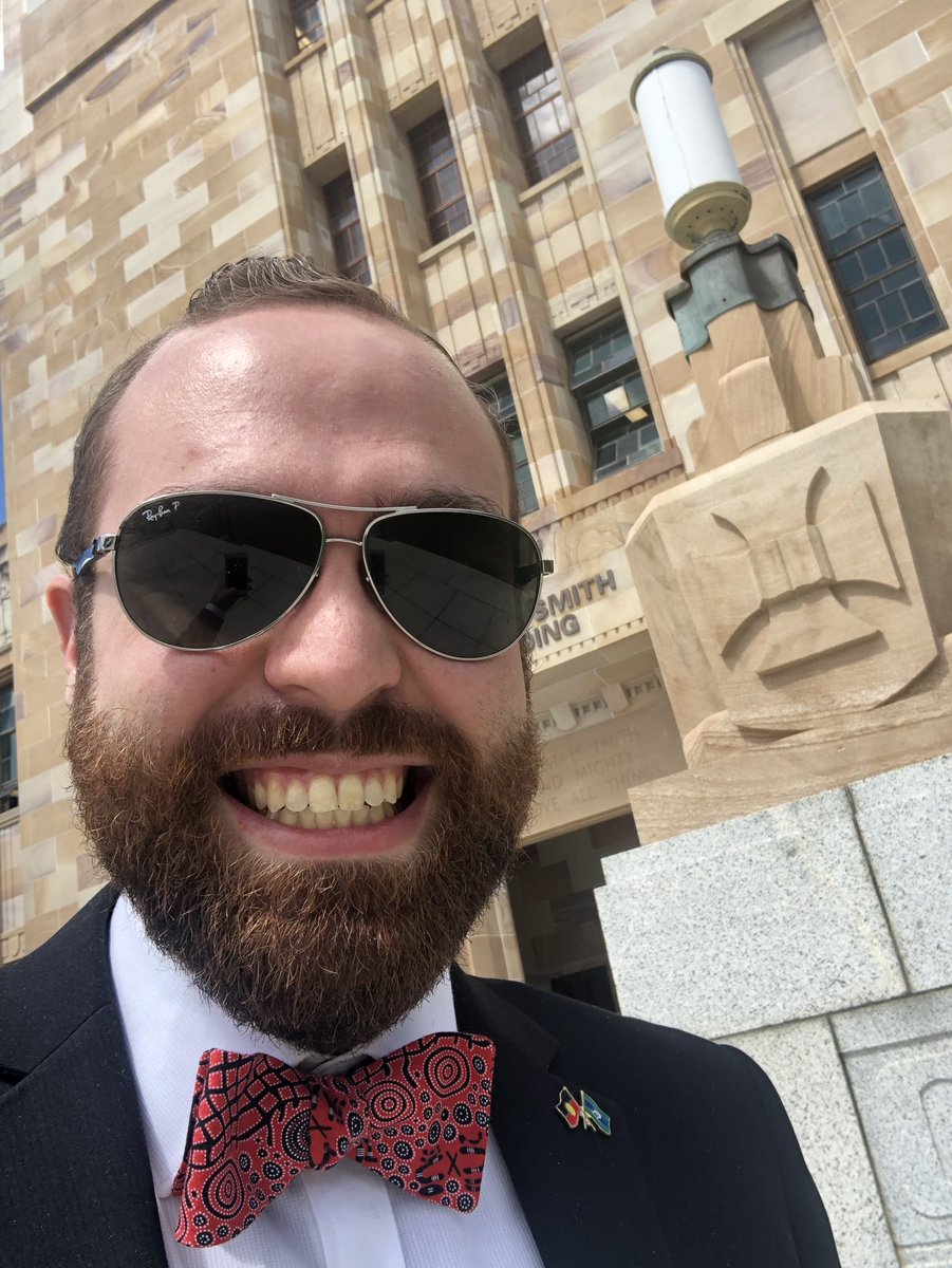 BlackwellJ_'s tweet photo. With me starting my new job today, the number of full-time Indigenous staff @POLSISEngage goes up by 100%!!🙌🏽 It’s gone from 0 yesterday, to 1 today! Hopefully I’m the start of a black wave @UQ_News!!🖤💛❤️ #arareselfie #indigenousrepresent #VCsIndigenousgraduate https://t.co/CQ0zoqfEWb