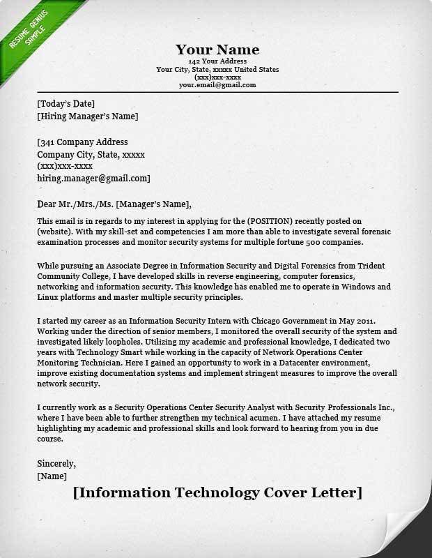Information Security Analyst Cover Letter For Your Needs