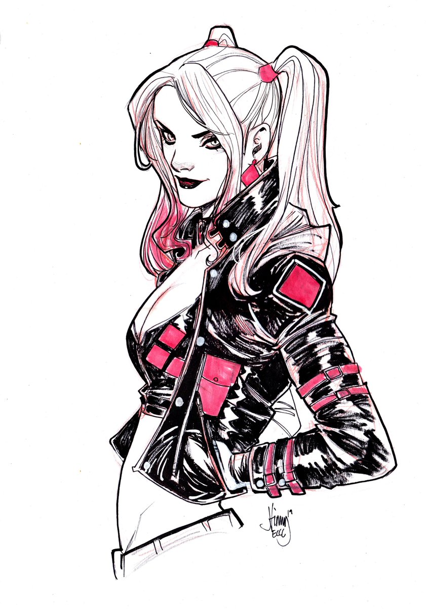 johntimmsart's tweet photo. Wishing you all a good week ahead! #johntimmsart #johntimms #harleenquinzel #art #drawing #lines #doodling #harleyquinn #sketching #HarleyQuinnrebirth #Harley #DCComics #DCUniverse #quinn #commissionsopen #commissions #batmanandfriends #weekendart https://t.co/6rB3XXhog2