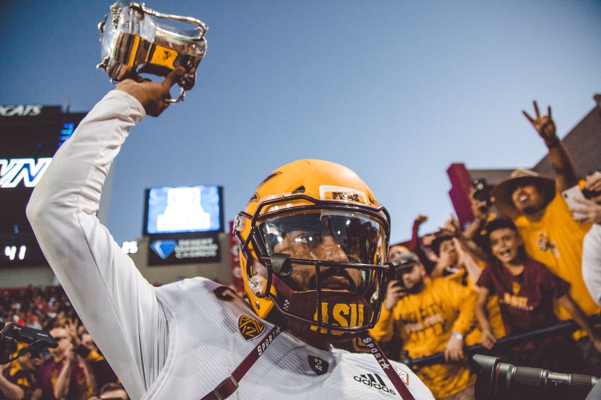 TheSunDevils's tweet photo. For the first time since 1972-73, we have swept Arizona in football, men's basketball and the baseball series‼️

#TerritorialCupSeries https://t.co/uYi4UtFuNN