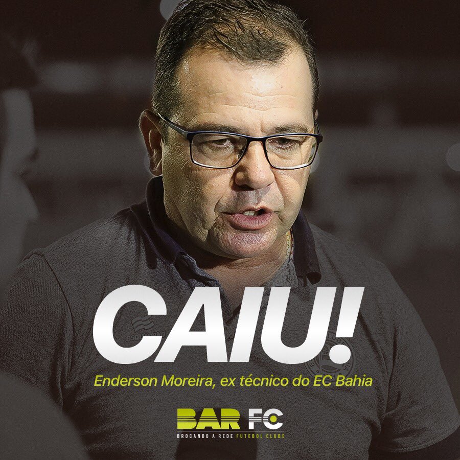 barfutebolclube's tweet photo. Não é só chuva que cai em Salvador. Após a eliminação da CNE ante o Sampio Corrêa, Enderson Moreira não é mais técnico do Bahia. Quem deve vir para o lugar dele, torcedor?
#BarFc #Resenha #Futebol #Birita 🍻⚽️ https://t.co/oqJbDu0WVd