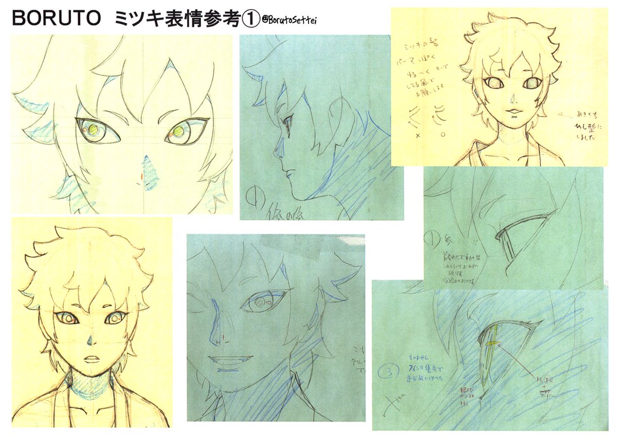 Boruto設定 Mitsuki Facial Expression Reference ミツキ表情参考