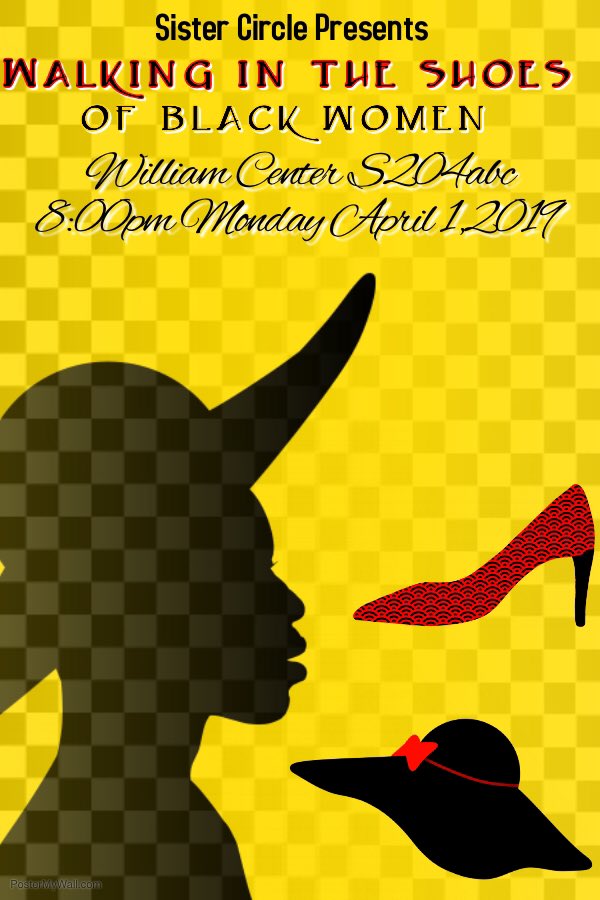 SisterCircleFSU's tweet photo. Come out to our GB tomorrow April 1st and talk about ”Walking in the shoes of a Black Woman” in the William Center s204abc! https://t.co/yVfQXteT87