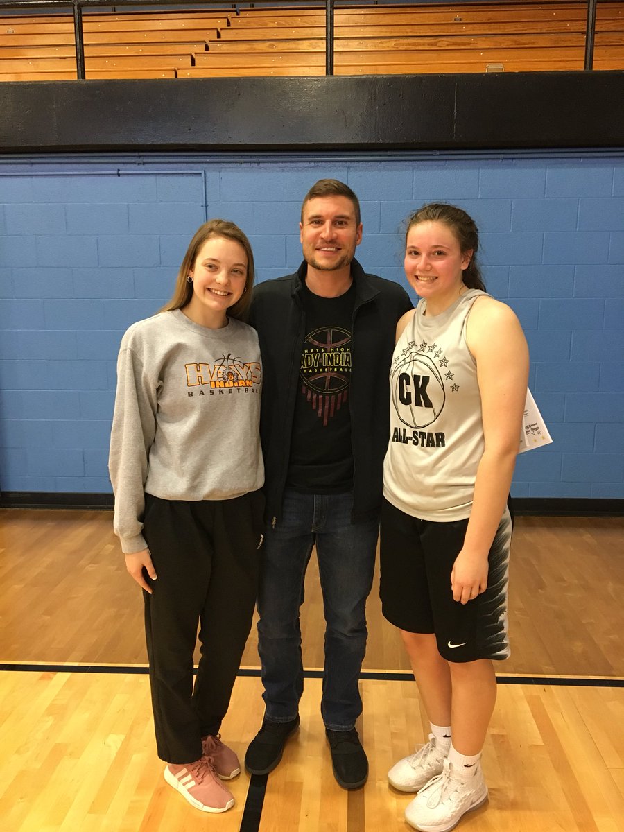 Awesome to watch these two ladies represent Hays High basketball one more time. (Even if it was cheering with a bum ankle) Thankful for all their contributions to this program and excited about their futures beyond basketball!