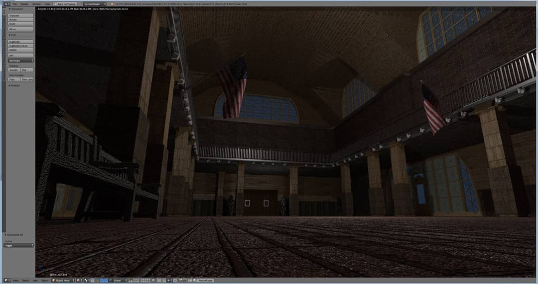 Pr0digyAtW0rk's tweet image. More done. Getting closer to finishing the main hall. Next will be extra detail in each room.

Instagram: c0w0rld_biyhproductions
#CGDesign #BulletHellDamnation #Apocalypse #CG #SurvivalHorror #IndieFilm #IndieGame #Scifi #Blender3d #indiedesigner #indiedev #indiedeveloper #4K