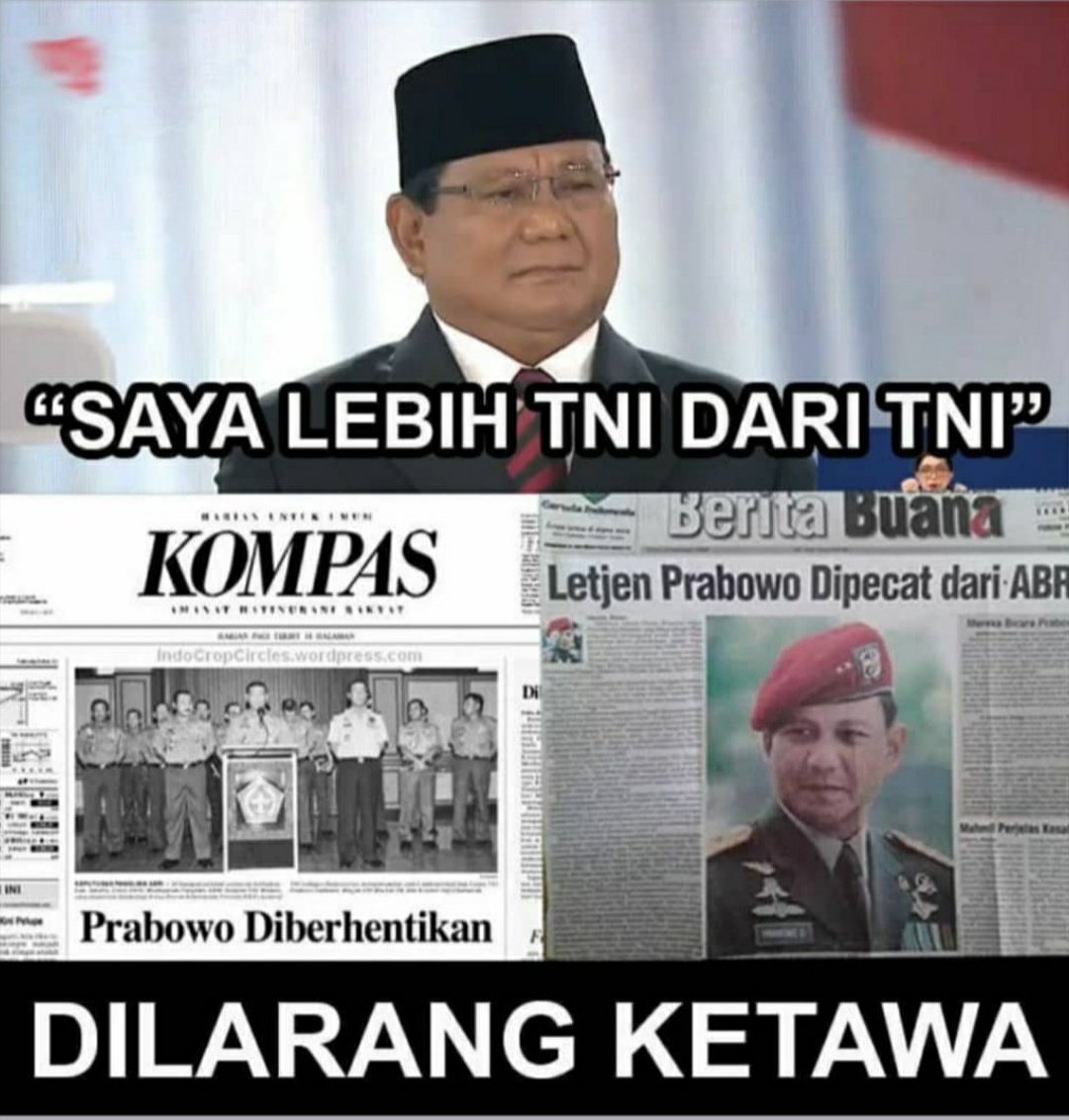 Dedek Prayudi - Uki (@uki23) on Twitter photo Demi Tuhan saya tidak bermaksud mencemooh. Tapi ini adalah fakta sejarah yang harus diterima. Saya bahkan sudah lihat surat hasil investigasi DKP yang ditandatangani oleh SBY sendiri untuk memberhentikan pak <a href="/prabowo/">Prabowo Subianto</a> dari ABRI. Lumpur akan tetap menjadi lumpur. Demi Tuhan saya tidak bermaksud mencemooh. Tapi ini adalah fakta sejarah yang harus diterima. Saya bahkan sudah lihat surat hasil investigasi DKP yang ditandatangani oleh SBY sendiri untuk memberhentikan pak <a href="/prabowo/">Prabowo Subianto</a> dari ABRI. Lumpur akan tetap menjadi lumpur.