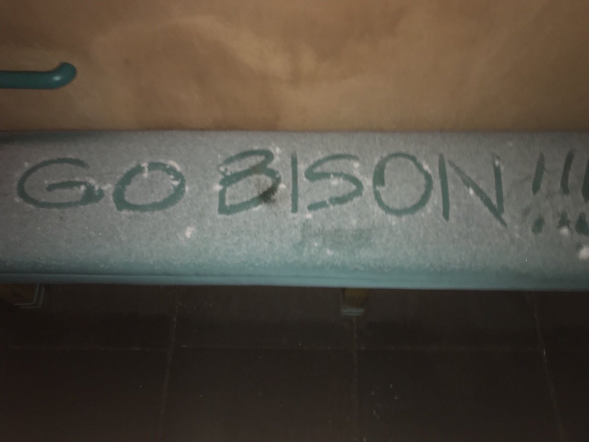 When in Santa Fe, New Mexico spread the word on Bison Nation on a snowy night.