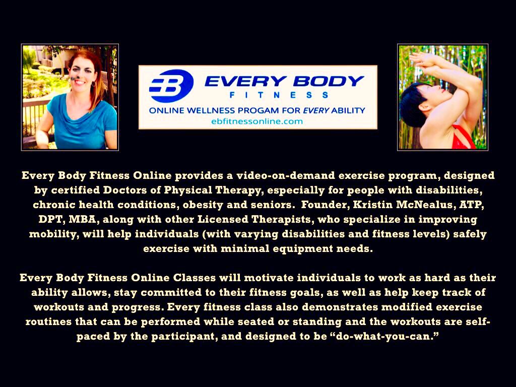 AdaptedExercise's tweet image. Exercise barriers? Lack motivation? ONLINE ADAPTIVE EXERCISE CLASSES designed by a Doctor of Physical Therapy and especially modified for anyone with limited mobility issues. #disabilites #obesity #disease