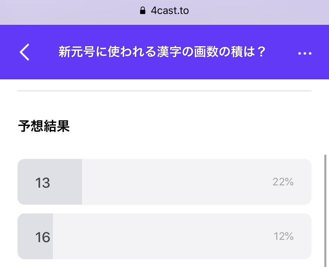 4CAST_JP's tweet photo. 新元号は「令和」🎉

画数の予測1位は13画だったから…当たってる!!!!!!!!1

4CASTユーザーさんの予想スキルすごい…😳😳😳 https://t.co/8QQ2c1DC2y