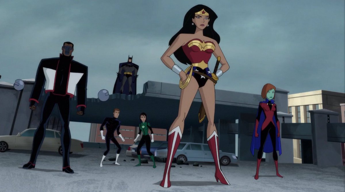 SuperFreddyArt's tweet photo. Just finished #JLvsF5! I am OVERJOYED to have a new movie that continues #JLU! It was so good! Great seeing Superman, WW, Mr. Terrific and Batman again, @RealKevinConroy is #BFL, #BatmanForLife! I loved all the new characters: Starboy, Green Lantern Jessica Cruz and Miss Martian! https://t.co/xGF7XBMyna