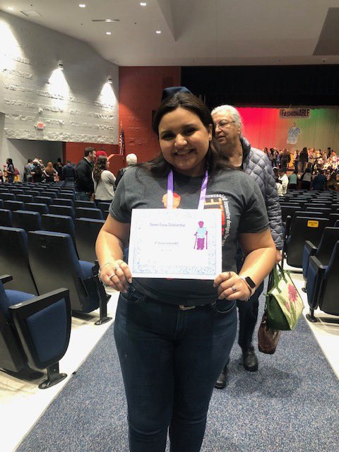 NISDMarshallFCS's tweet photo. Students in Practicum of Fashion participated in FashionAble by making custom clothing for students with physical disabilities or issues dressing. Autumn Bae Cardenas won $500 scholarship for her senior essay. Amazing event for all involved #superiorCTE @NISD_CTE  @NISDMarshall https://t.co/p9oc6rV26x