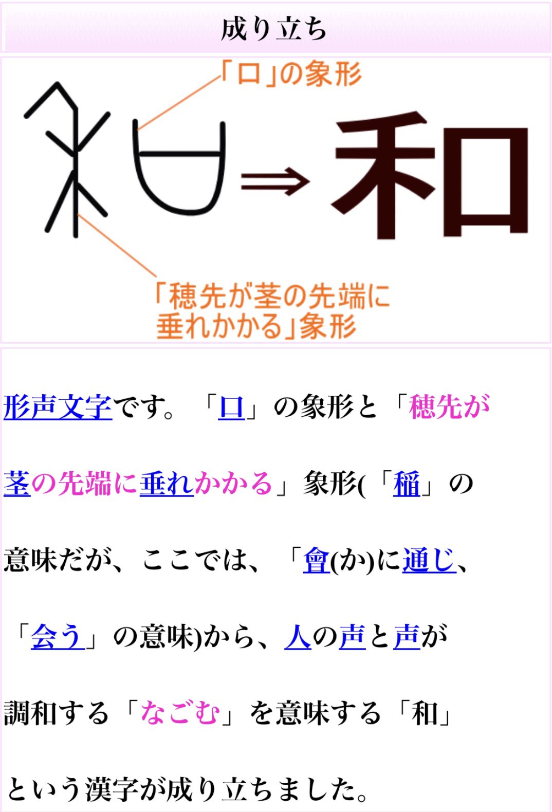 青い風 Blink Kamilia 令 と 和 の字の成り立ち