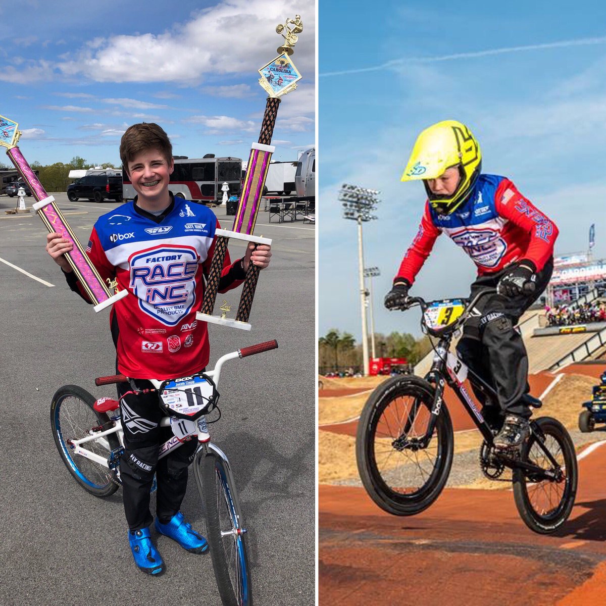 Raceincbmx's tweet image. Some good rides by these two at @usabmx @rockhillbmxsupercrosstrack #raceincbmx #raceinc #boxcomponents #flyracing #bobharodesigns #gateninenumberplates #amegrips #tsquaredcarbonrims #circleeclothing #internationalbmxministries #bmx #bmxracing #bmxrace #USABMX
