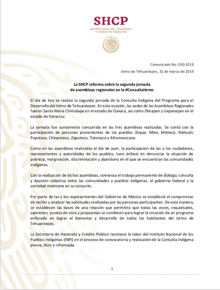 Hacienda_Mexico's tweet photo. #ComunicadoDePrensa
#ComunicadoSHCP
#ComunicadoDePrensaMX https://t.co/DmNOETRwiB