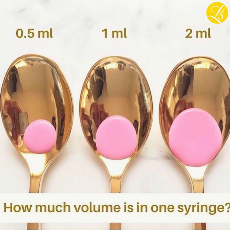 luminaskin's tweet image. Did you know you can fill a teaspoon with five 1mL syringes of Filler? #Filler #Juvederm #Restylane