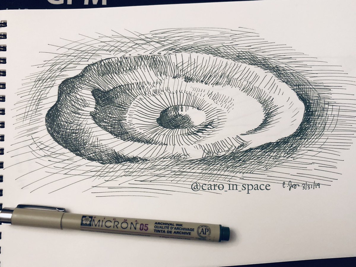 caro_in_space's tweet photo. Finally had some time to do #30DaySpaceDC after falling off because of work and conferences! Here is Day 16: A Crater, specifically the icy Badger Crater on Mars (more info: https://t.co/YUiLwpD3jz) #sciart #30daychallenge @oscar6ojeda https://t.co/ZJ6ARW3jYD