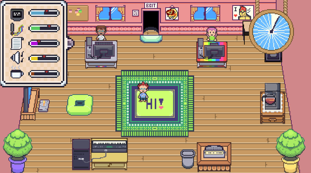 InfinityDoor_'s tweet photo. This time I bring to you GAME JAM RAMPAGE, game produced by Raphael in 3 days for a Game Jam.
YES, IT'S A GAME FOR A GAME JAM ABOUT A GAME JAM!
Hope you like it!
https://t.co/r4BTHM6Ex1
#PixelArt #GameJam #IndieGame #IndieDev #Unity #GameDevf #GameArt https://t.co/7UScmdniHB