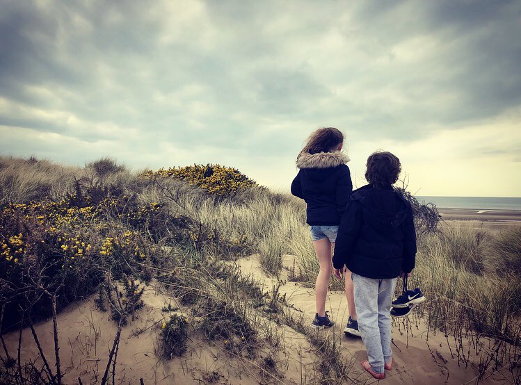 Gorgeous afternoon on Formby beach yesterday with my kids😊And now we’ve got a whole two weeks ahead of us!!💖😁 #springbreak