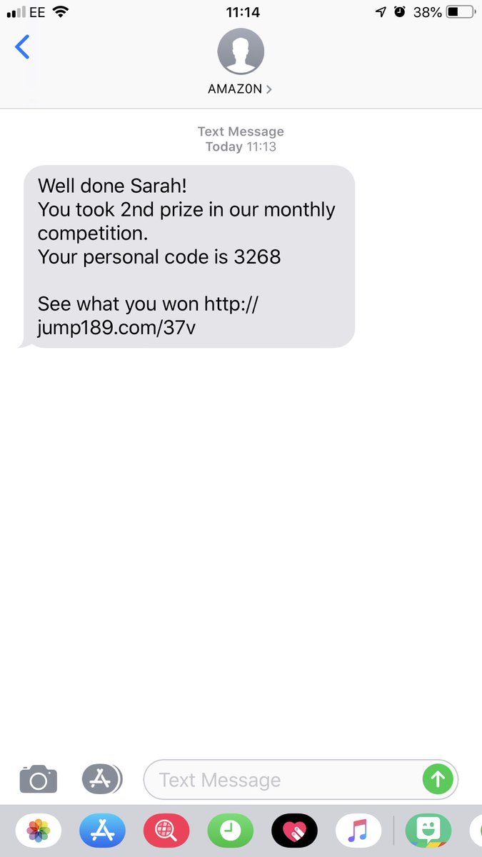 twinkle_starr84's tweet photo. @AmazonHelp just received this text.... https://t.co/3JIYyY4M8V
