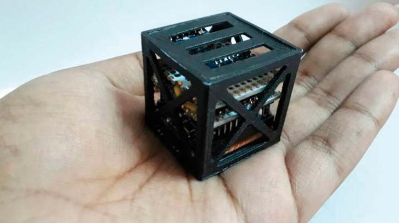 evnzee3's tweet photo. 3D Printed - World's Lightest Satellite 
PSLVC44 Launched Kalamsat, According to ISRO, Kalamsat is world’s lightest (1.26 kgs) and first 3D-printed satellite and the launch was the first to use rocket to experiment in space. 
#PSLVC45 #3DPrinting #technology #EMISAT #ISRO #EVNZEE https://t.co/7qmvD15ybf