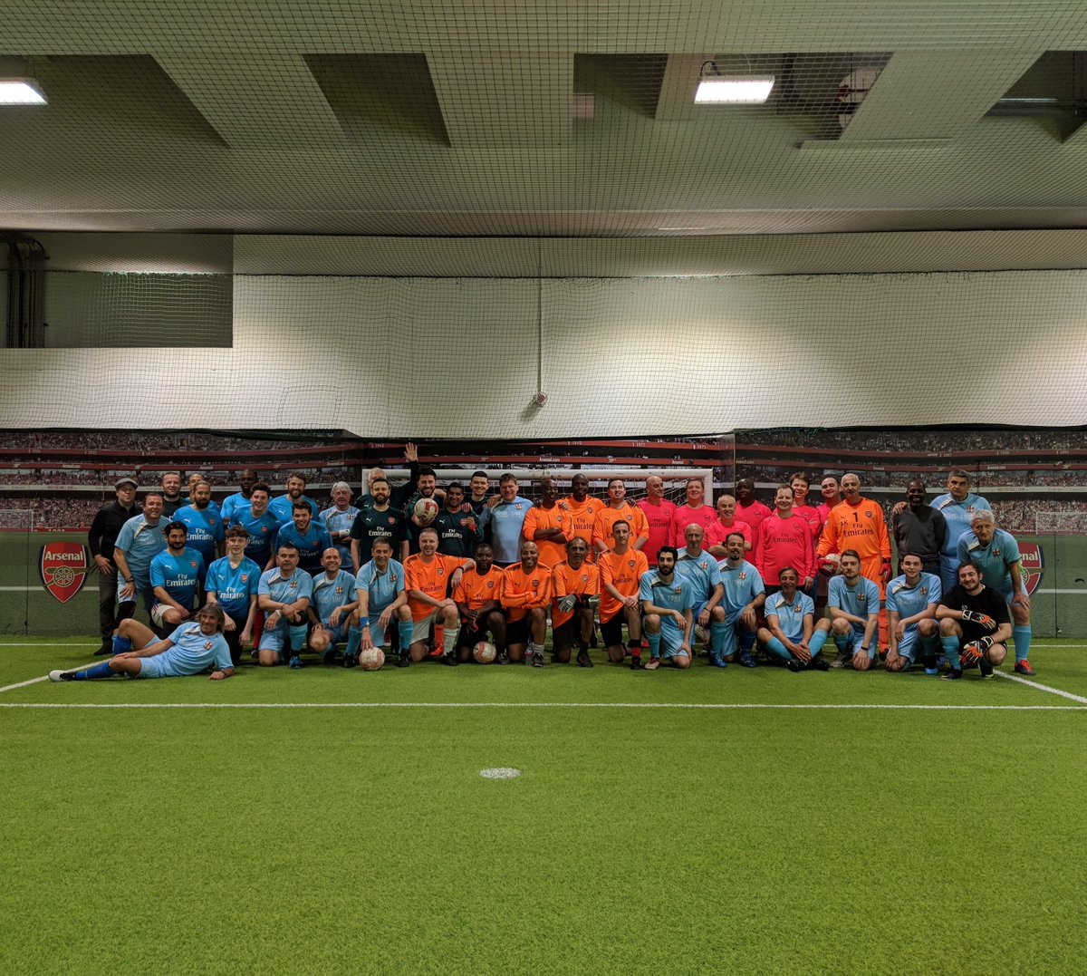 AFCCommunity's tweet photo. On Saturday, we hosted The Charlie Allen Cup at The Hub with teams from our Men's Get Active Programme taking part. We also welcomed teams from Italy 🇮🇹 and Switzerland 🇨🇭. Great football played by all teams 👏 with one of our own Arsenal teams lifting the trophy at the end 🏆👏 https://t.co/i2JfV2d9zR