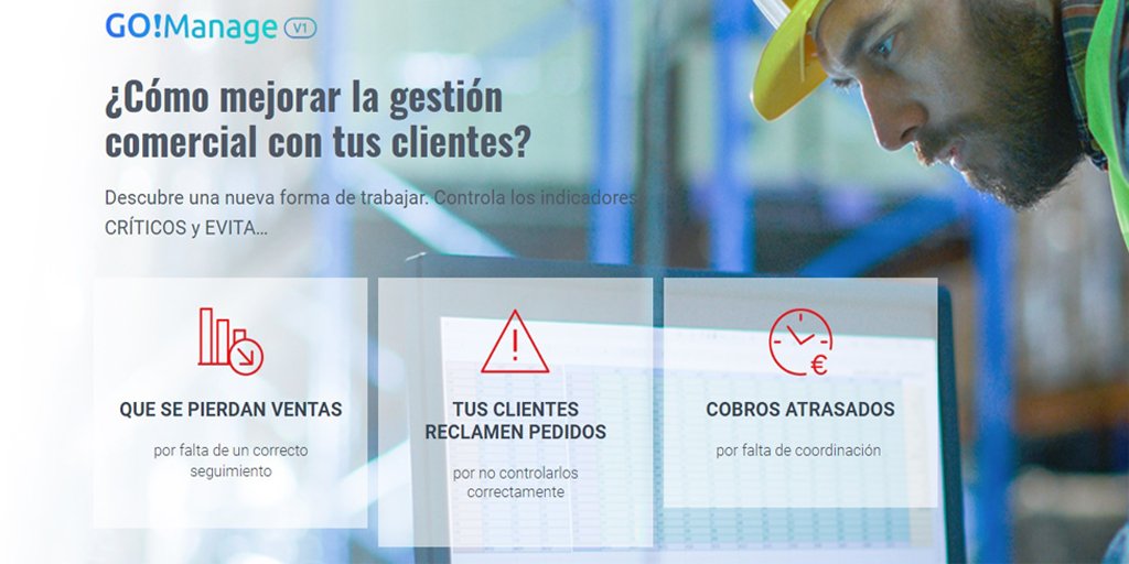 telematel's tweet photo. ¿Quieres saber cómo mejorar la gestión comercial con tus clientes? En el próximo webinar de #GoManage, te mostraremos de manera práctica los indicadores críticos a tener en cuenta. Apúntate aquí: https://t.co/VNZRq9D7PH ¡Te esperamos! https://t.co/7kUbnzoZKK