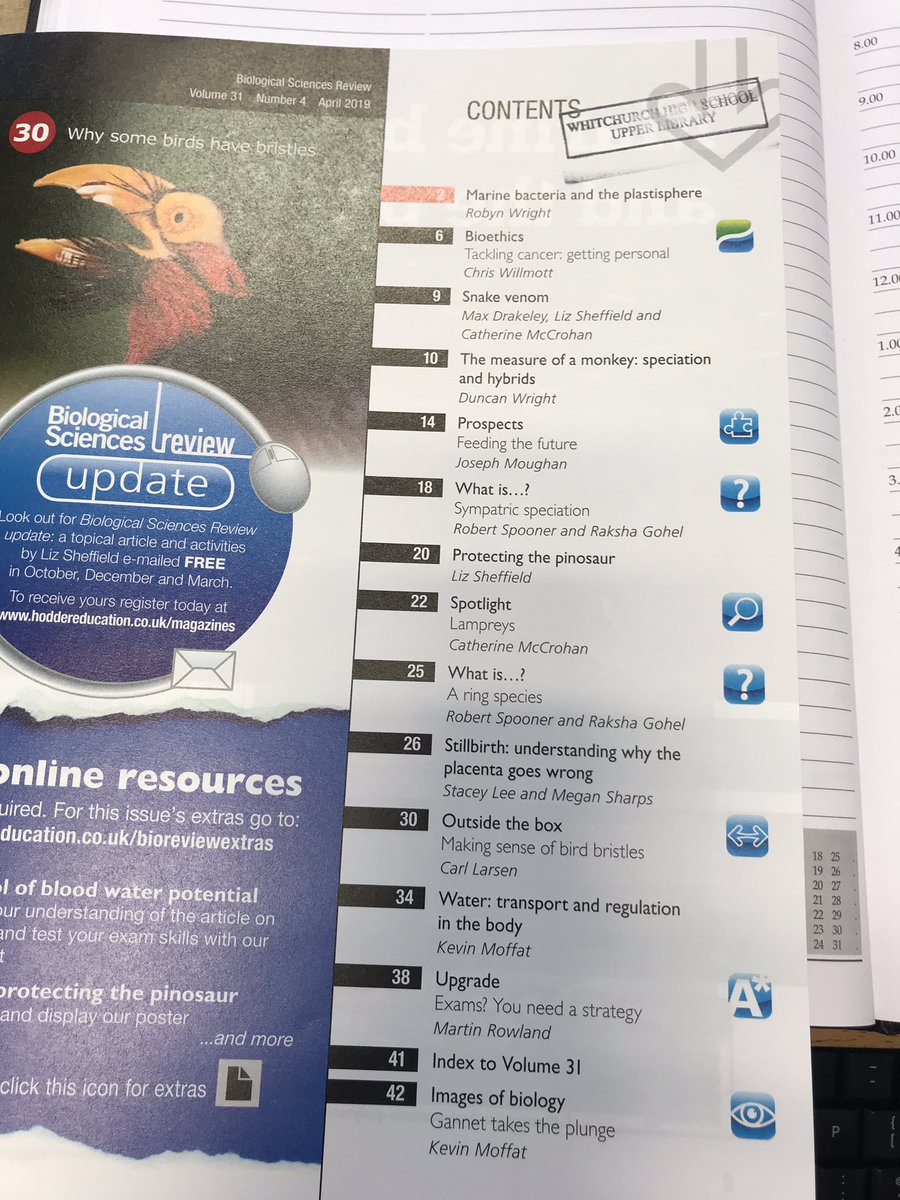 LibraryUpper's tweet image. Biological Sciences Review for April 2019 now available in Upper Library!