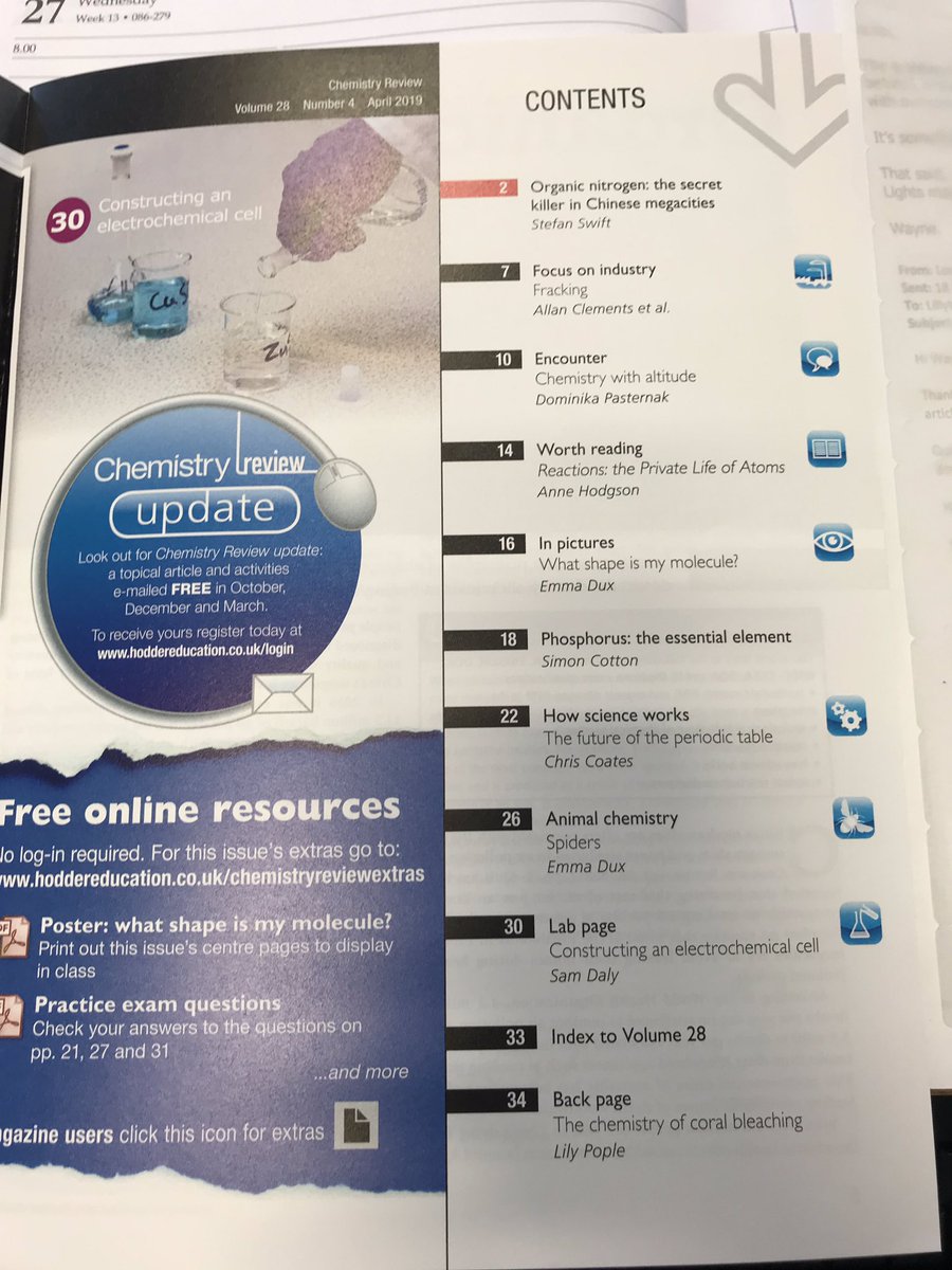 LibraryUpper's tweet image. Chemistry Review for April 2019, now available in Upper Library!