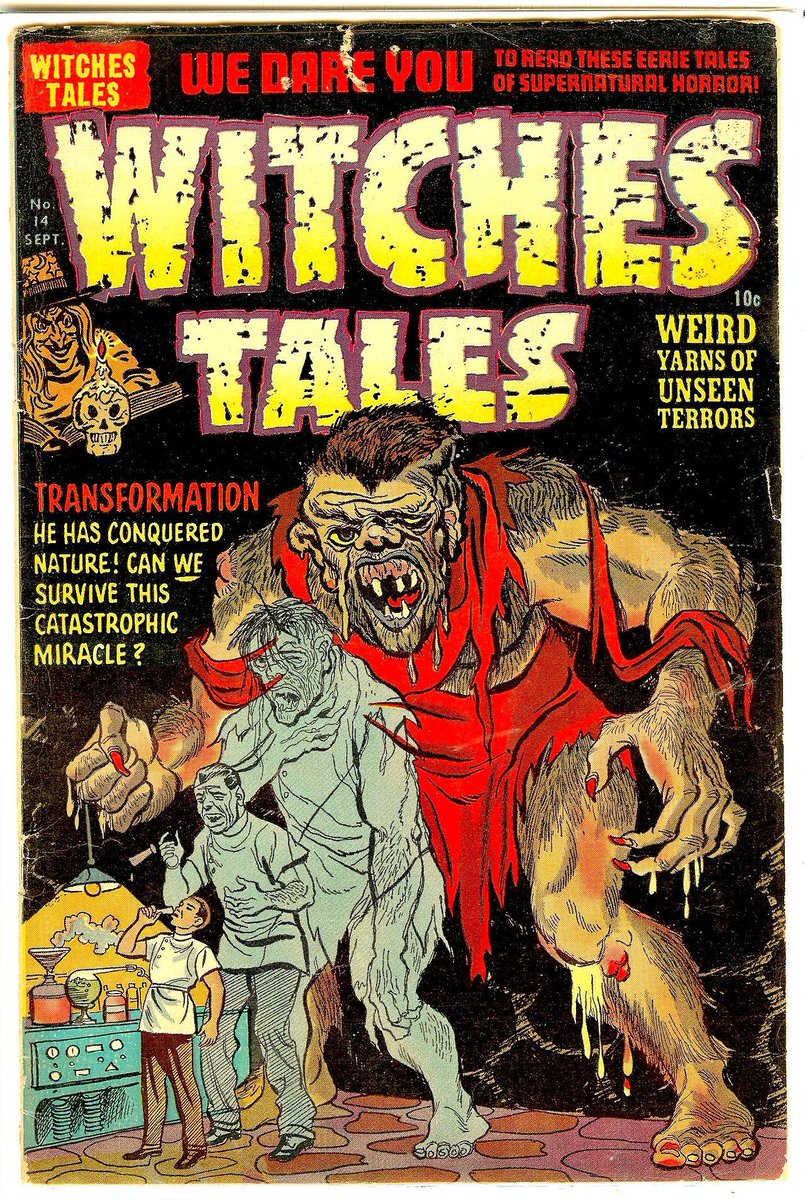 BrowseTheStacks's tweet photo. Witches Tales #013 /Witches Tales #014 (1952)
#Art #Comics #ComicBooks #ComicArt #Harvey #HarveyComics #WitchesTales #Horror #HorrorComics #MadScientist #Dr #DrJekyllAndMrHyde #50s https://t.co/257E6CTn4C