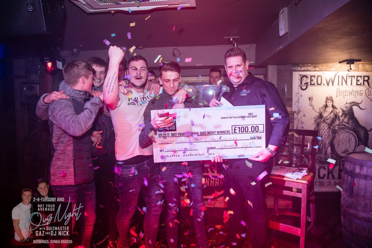 🎤 NOT YOUR AVERAGE QUIZ NIGHT 📝 TOMORROW 
 <a href="/quizmastergaz/">Gaz Rees Jones</a> <a href="/DJNickMarshall/">Nick Marshall</a>!

🍻 2-4-1 on COCKTAIL STEINS 
🍺 2-4-1 on HAUS BEER
🍕 2-4-1 on PIZZA
📌 EVERY TUESDAY 

TUESDAYS DONE RIGHT !! 

BOOK NOW FREE: 07484 055335