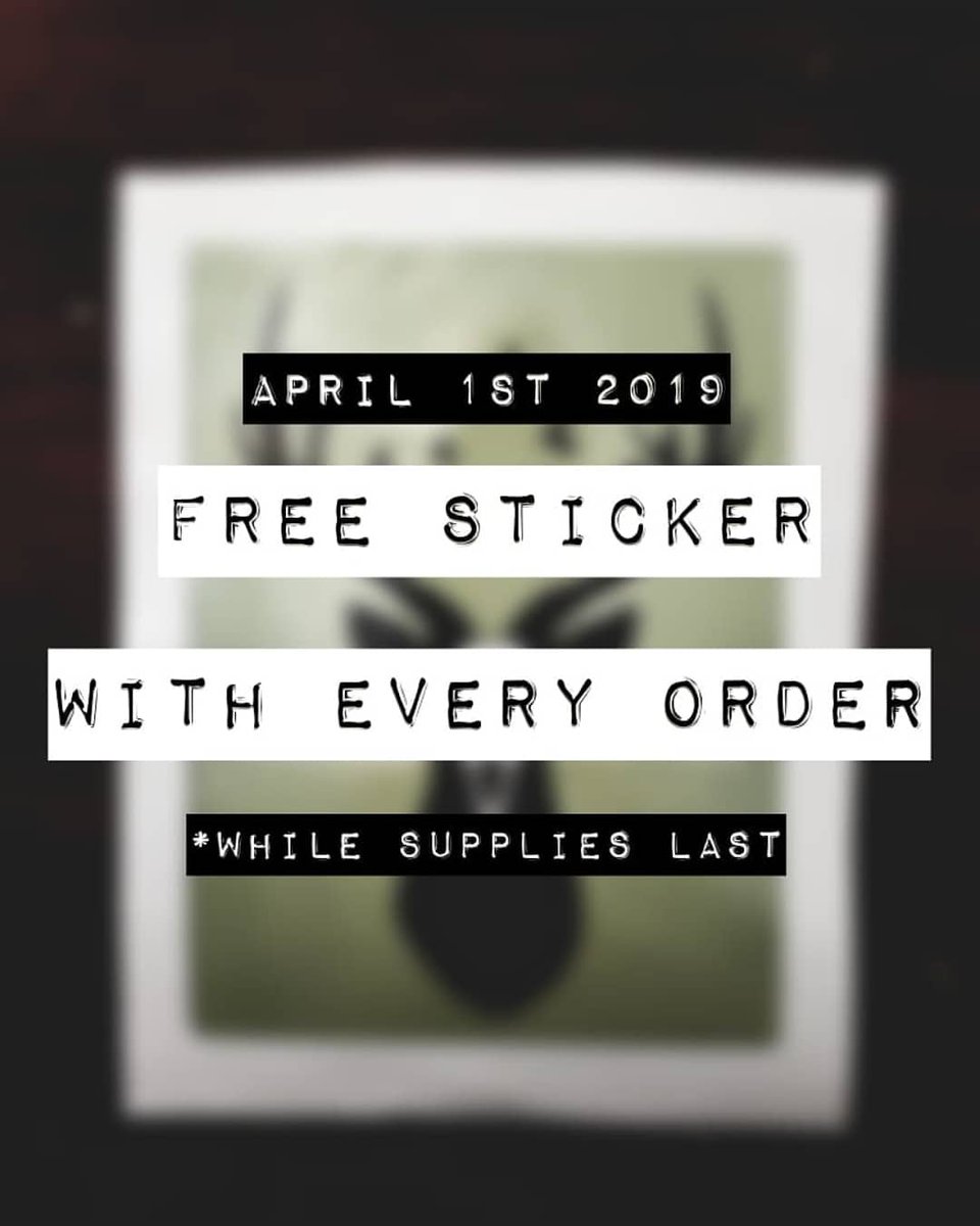sdobcreations's tweet photo. Starting today we will be adding a free 'Vulture Culture Dead Buck' vinyl sticker to every order (while supplies last).
#vultureculture #freestickers #vinylstickers #deadbuck #deerskull #buck #green #black #white #smallbusiness #etsyshop https://t.co/piZ734f4T6
