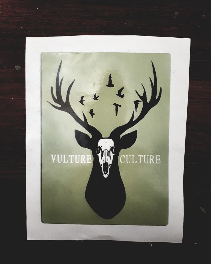 sdobcreations's tweet photo. Starting today we will be adding a free 'Vulture Culture Dead Buck' vinyl sticker to every order (while supplies last).
#vultureculture #freestickers #vinylstickers #deadbuck #deerskull #buck #green #black #white #smallbusiness #etsyshop https://t.co/piZ734f4T6