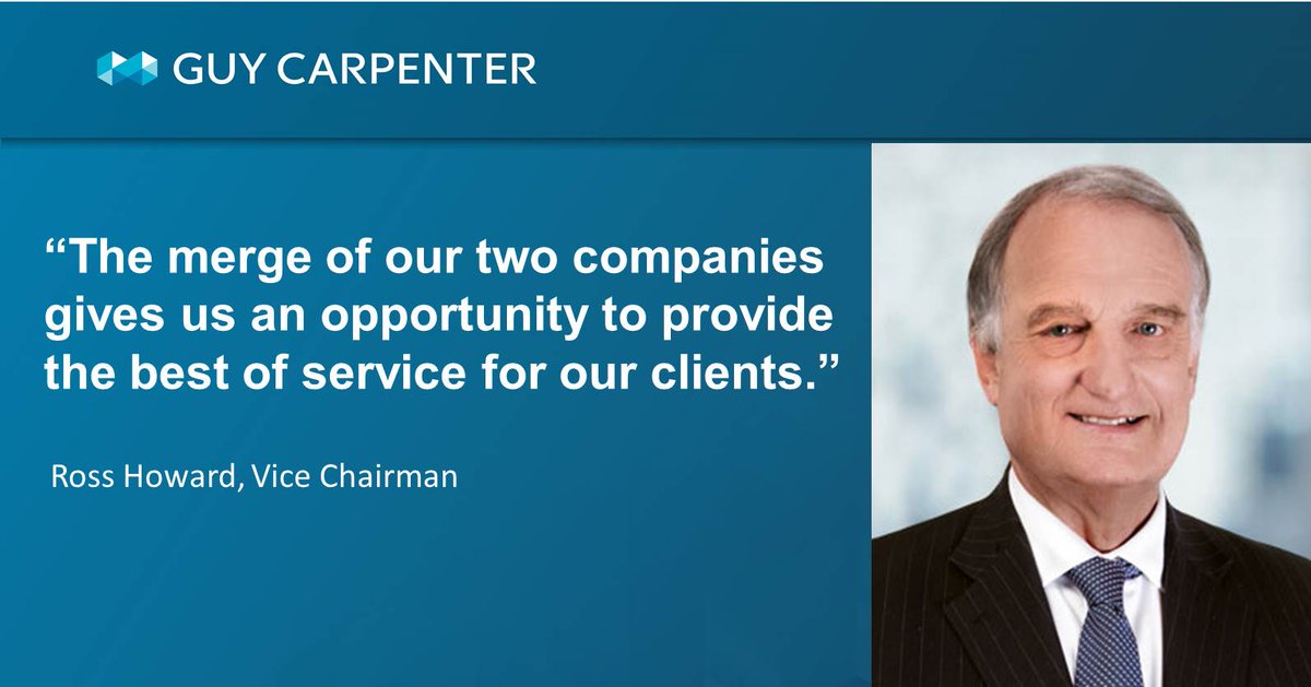 JLT_Re's tweet photo. Today marks a new chapter for @JLT_Re and @GuyCarpenter. We are excited for the merge of our two companies and the opportunity to provide the best service to our clients. Read the full press release from @MMC_Global here: https://t.co/dOy7G7tkDa  #onemmc https://t.co/5w93z36dzM