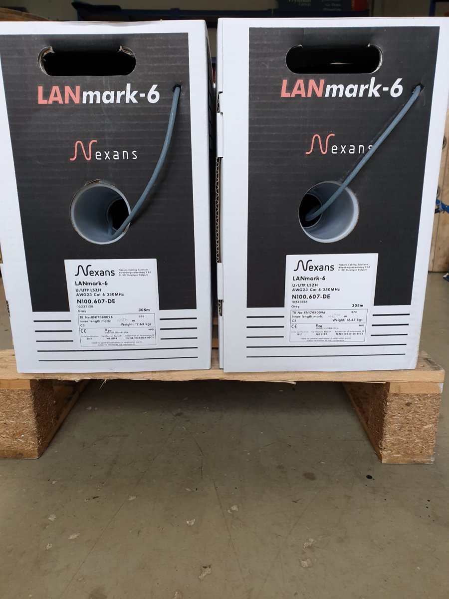 AjhCables's tweet photo. A customer wanted Nexans LANmark 6 cable in grey but it has a minimum order amount of 48,000 metres, so they contacted us at AJH Cables who specialise in finding rare and hard to source cable which we got labelled and ready to collect within 2 days.
#ajhcables #nexans #lanmark6 https://t.co/46OalvZYDL