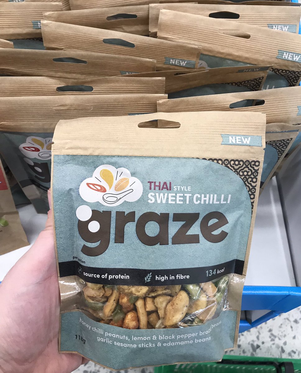 All_Things_New_'s tweet photo. Thai Sweet Chilli graze! At Asda @grazedotcom #graze #honey #chilli #peanuts #lemon #pepper #broadbeans #garlic #sesamesticks #edamame #wellthisisnew https://t.co/znrVFfOht1