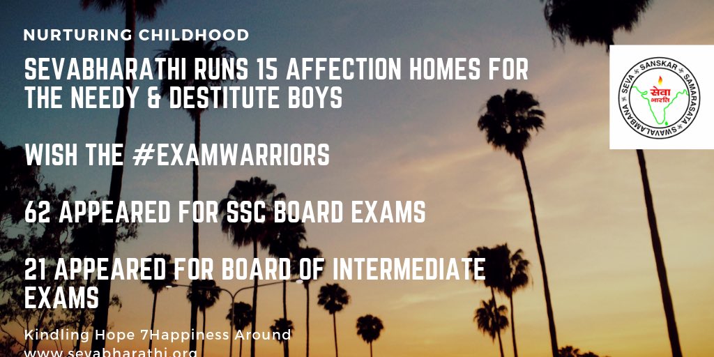 sevabharathitg's tweet photo. Proud of our children the #Examwarriors who despite all odds stood brave &amp; fought
Sevabharathi Telangana runs 15 #AffectionHomes 
> 62 children appeared for SSC board exams
> 21 Young men appeared for Board of Intermediate Exams
#KindlingHope 🙏🏼 https://t.co/dpq5g88jE8 సేవాభారతి https://t.co/c39jT5Ujh1