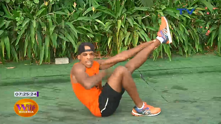 TVCconnect's tweet photo. When Tony is in charge, you know you gotta let go of that laziness. No yamayama!! open those joints, stretch those muscles and stop the excuses!!! #fitnessroutine #fitnessmotivation #bodyexercise #bodybuild #stayfit #stretchwell #WakeUpNigeria https://t.co/5FFdiEsB1Z