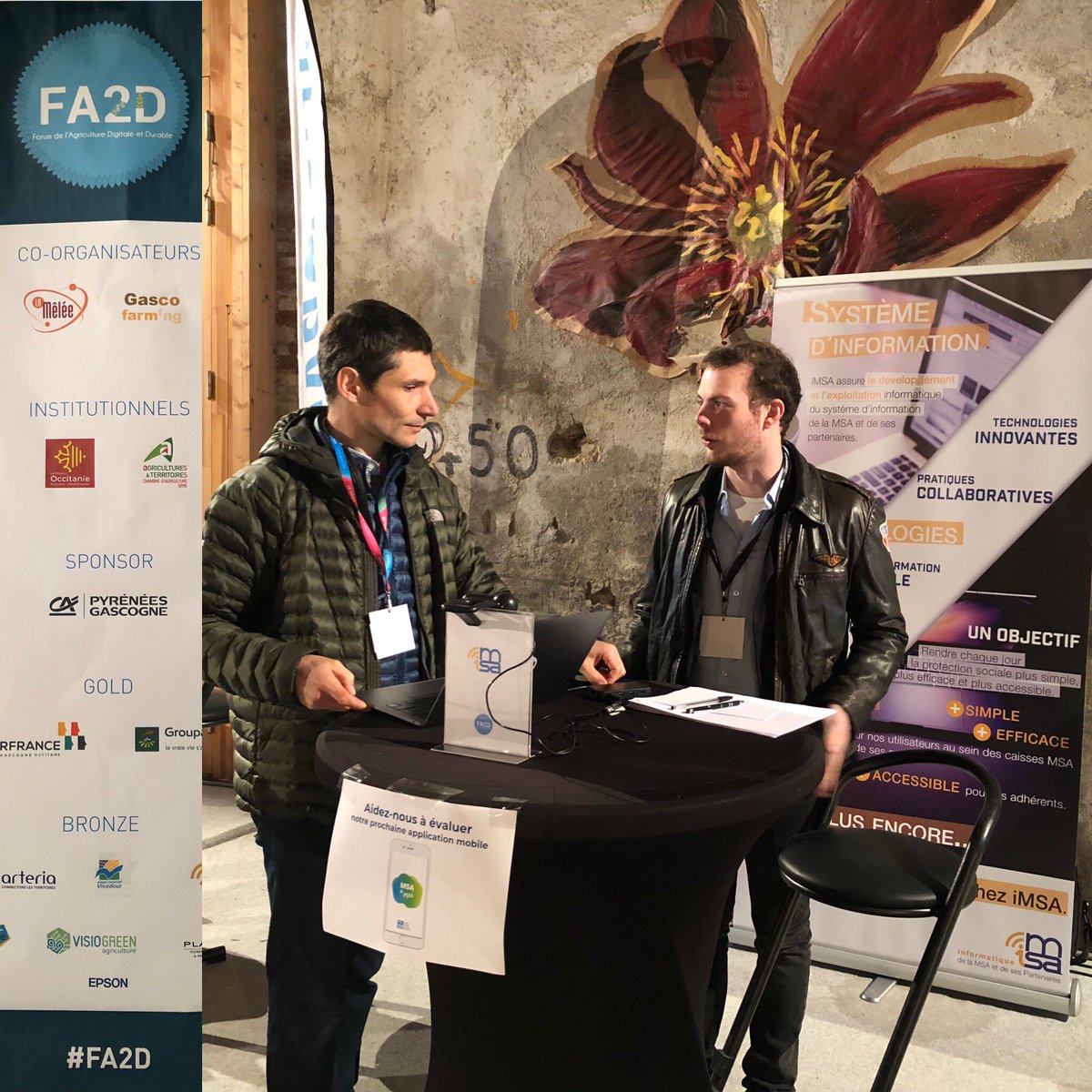 ypuget31's tweet photo. #FA2D by @La_Melee c’est aujourd’hui ! ce forum de l’agriculture digitale et durable est l’occasion pour notre #studioUX de l’ #iMSA by @msa_actu de faire tester notre toute nvelle app Ma MSA &amp; Moi en exclu, nous sommes prêts à accueillir les 1er visiteurs #innovation #ux #futur https://t.co/xP7JpyPpOb