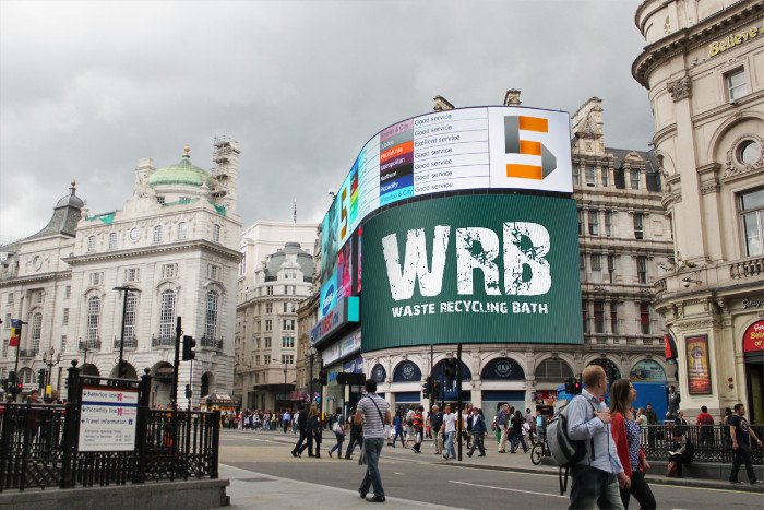 BathRecycling's tweet photo. ICYMI: our new advertising campaign, launched this morning in Piccadilly Circus

#recycling #WasteManagement #SkipHire #AprilFools https://t.co/WVa2CzrLw4