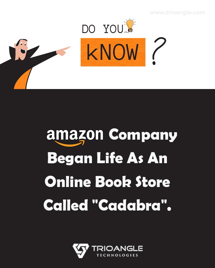 Trioangle's tweet photo. #Amazon #onlinebookstore #cadabra #doyouknow #informativebites
#interestingfacts #Trioangle https://t.co/Spy9TQFl0J https://t.co/uMfxZJ8gmw https://t.co/jzN0hcuxyZ https://t.co/nIbgX5uV5H https://t.co/7SYyTtR0Ik